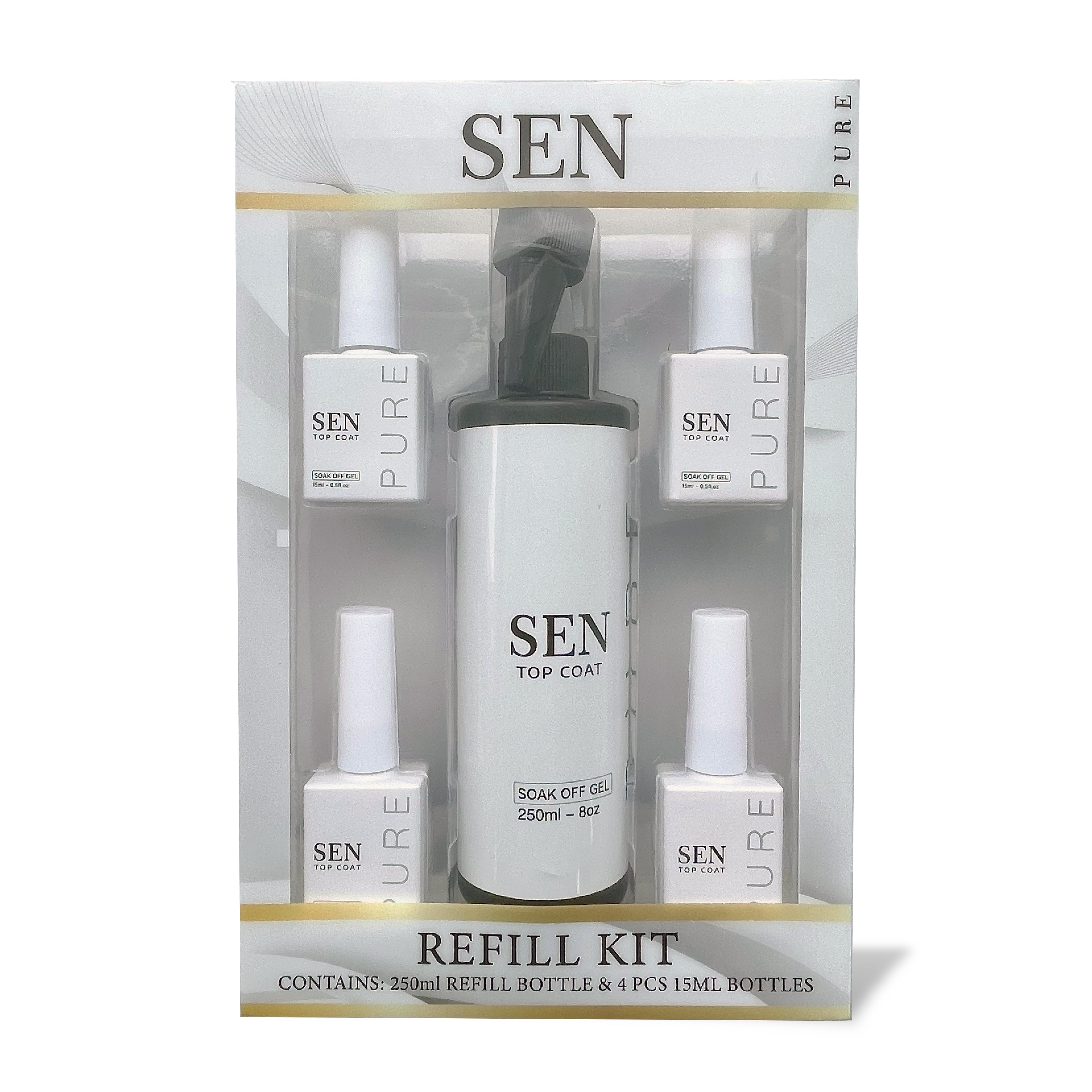 SEN Pure Top Coat 8 oz - 4 Free .5 oz